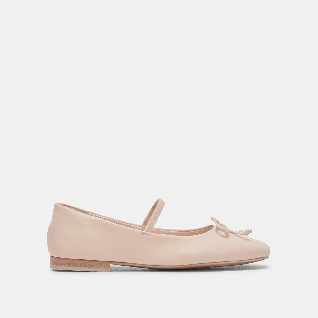 Carin Ballet Flats Light Pink Leather | Leather Ballet Flats – Dolce Vita