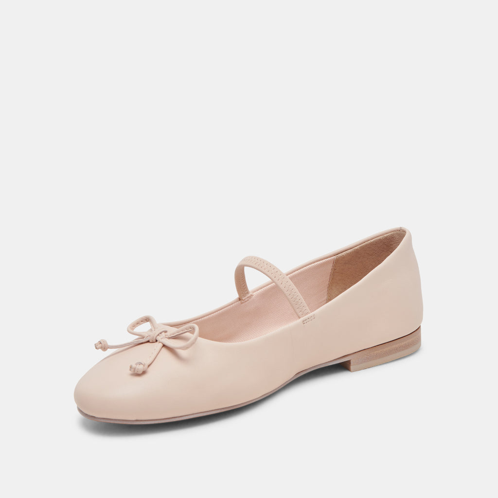 Carin Ballet Flats Light Pink Leather | Leather Ballet Flats – Dolce Vita