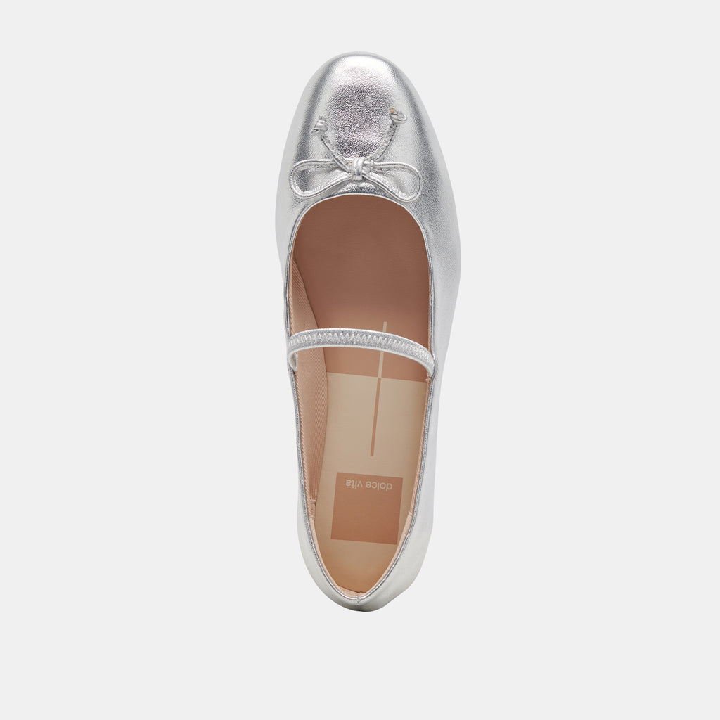 CARIN BALLET FLATS SILVER METALLIC LEATHER - image 11