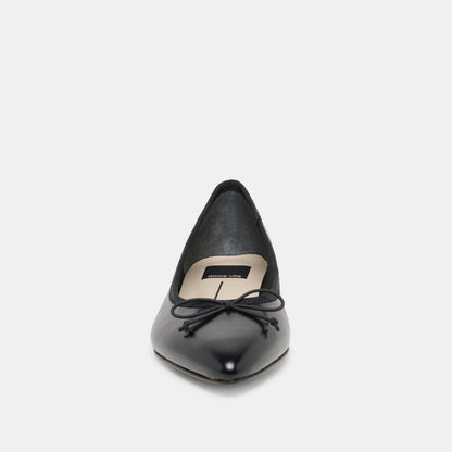 CELIO BALLET FLATS BLACK LEATHER