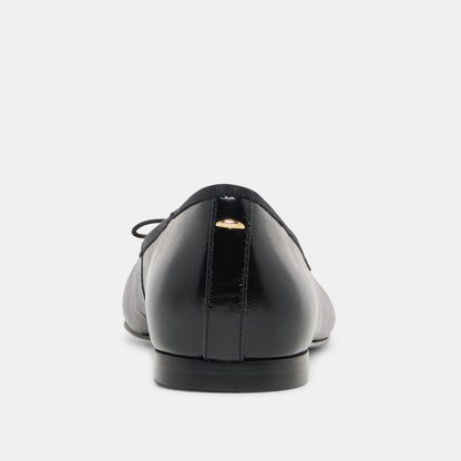 CELIO BALLET FLATS BLACK LEATHER