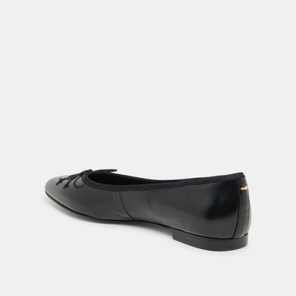 CELIO BALLET FLATS BLACK LEATHER