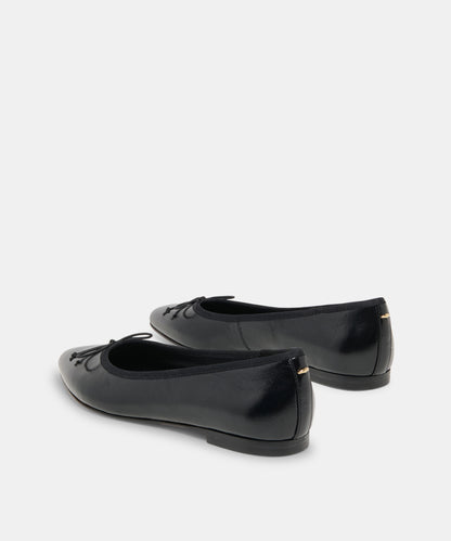 CELIO BALLET FLATS BLACK LEATHER