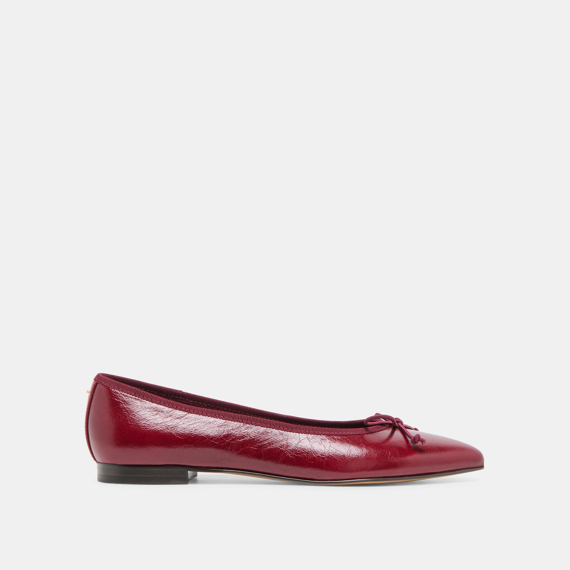 CELIO Garnet Leather Pointed Closed-Toe Ballet Flats | Dolce Vita