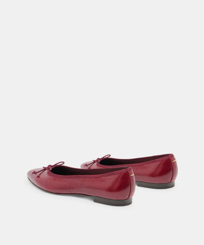 CELIO BALLET FLATS GARNET LEATHER