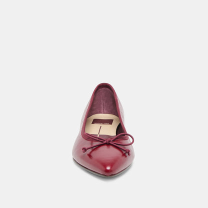 CELIO BALLET FLATS GARNET LEATHER