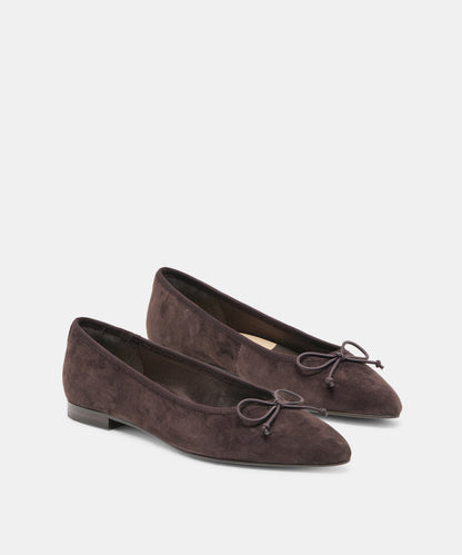 CELIO BALLET FLATS WALNUT SUEDE
