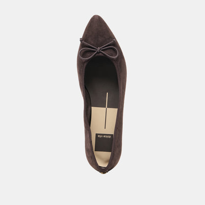 CELIO BALLET FLATS WALNUT SUEDE