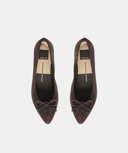CELIO BALLET FLATS WALNUT SUEDE