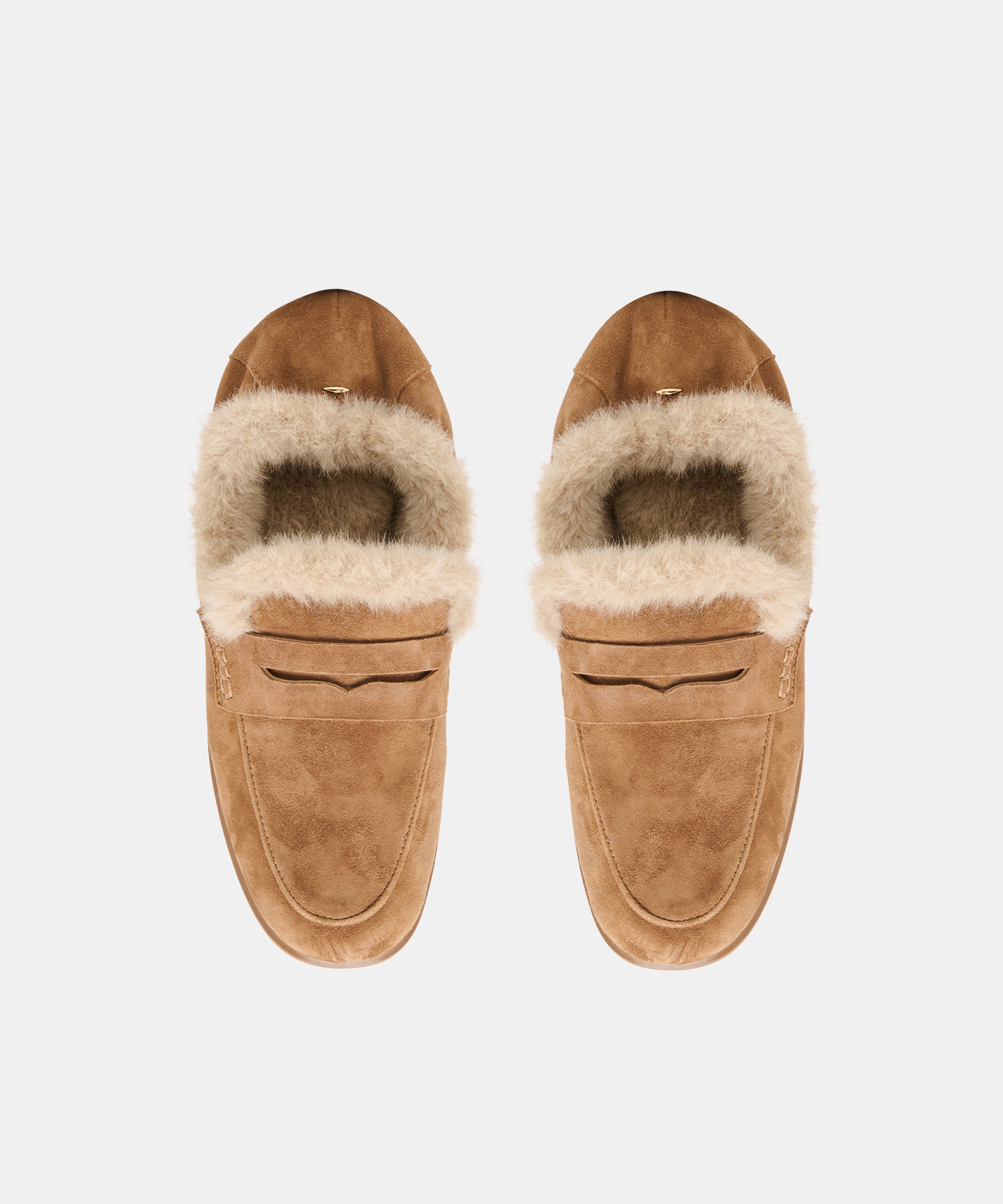 CLOEY PLUSH LOAFERS LT BROWN SUEDE - view 3