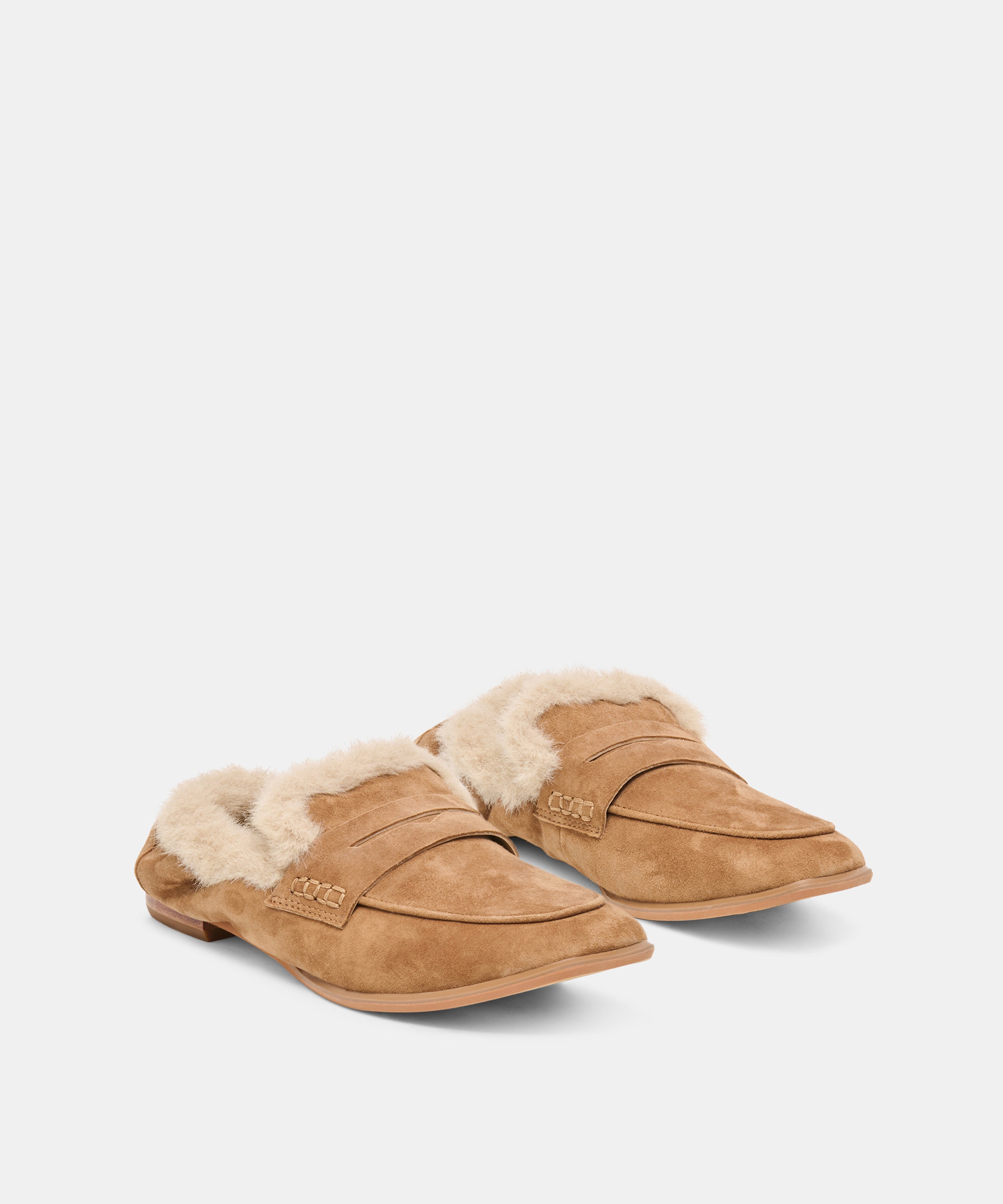 CLOEY PLUSH LOAFERS LT BROWN SUEDE - view 2