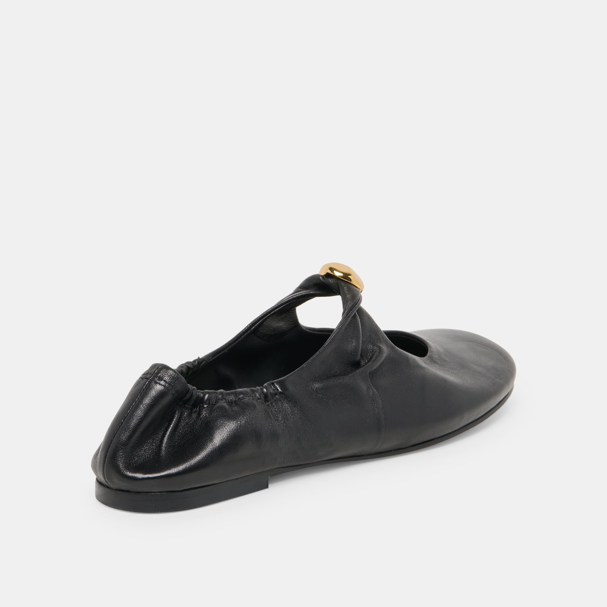 CORNEL FLATS BLACK LEATHER