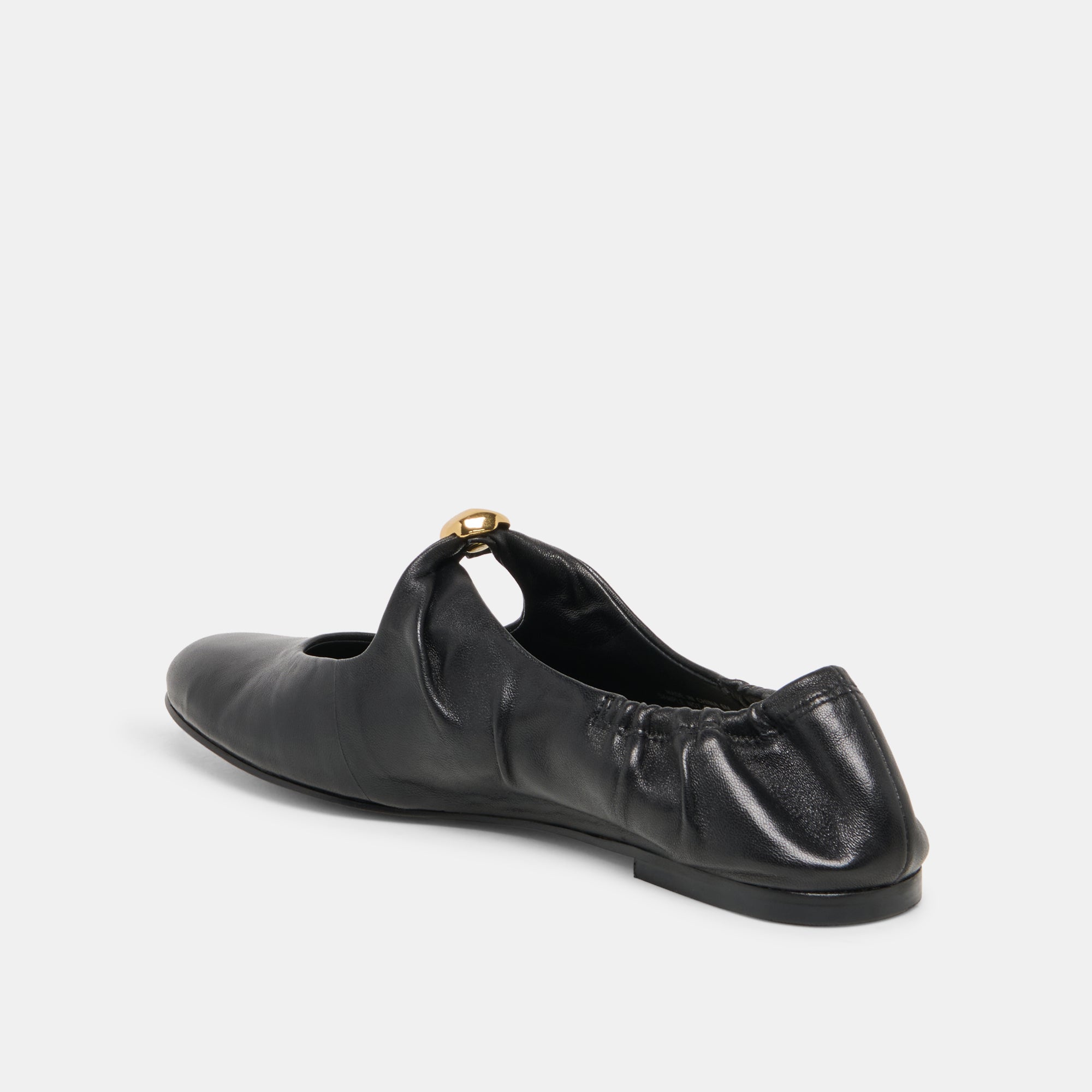 CORNEL FLATS BLACK LEATHER