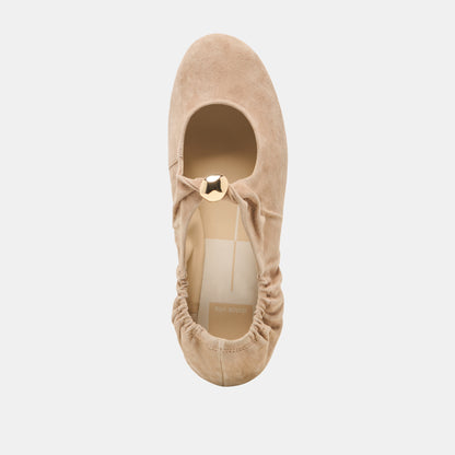CORNEL FLATS CAMEL SUEDE