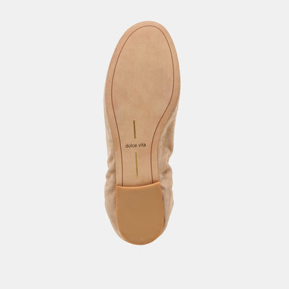 CORNEL FLATS CAMEL SUEDE