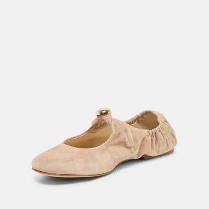 CORNEL FLATS CAMEL SUEDE