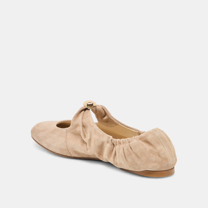 CORNEL FLATS CAMEL SUEDE