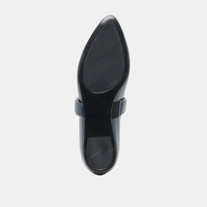 FERA BALLET FLATS NAVY LEATHER