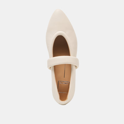 FERA BALLET FLATS OFF WHITE LEATHER