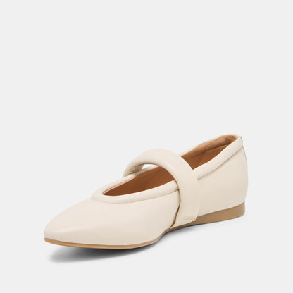 FERA BALLET FLATS OFF WHITE LEATHER