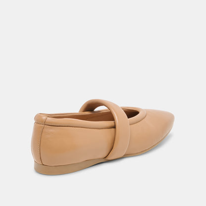 FERA BALLET FLATS TAN LEATHER