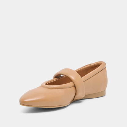 FERA BALLET FLATS TAN LEATHER