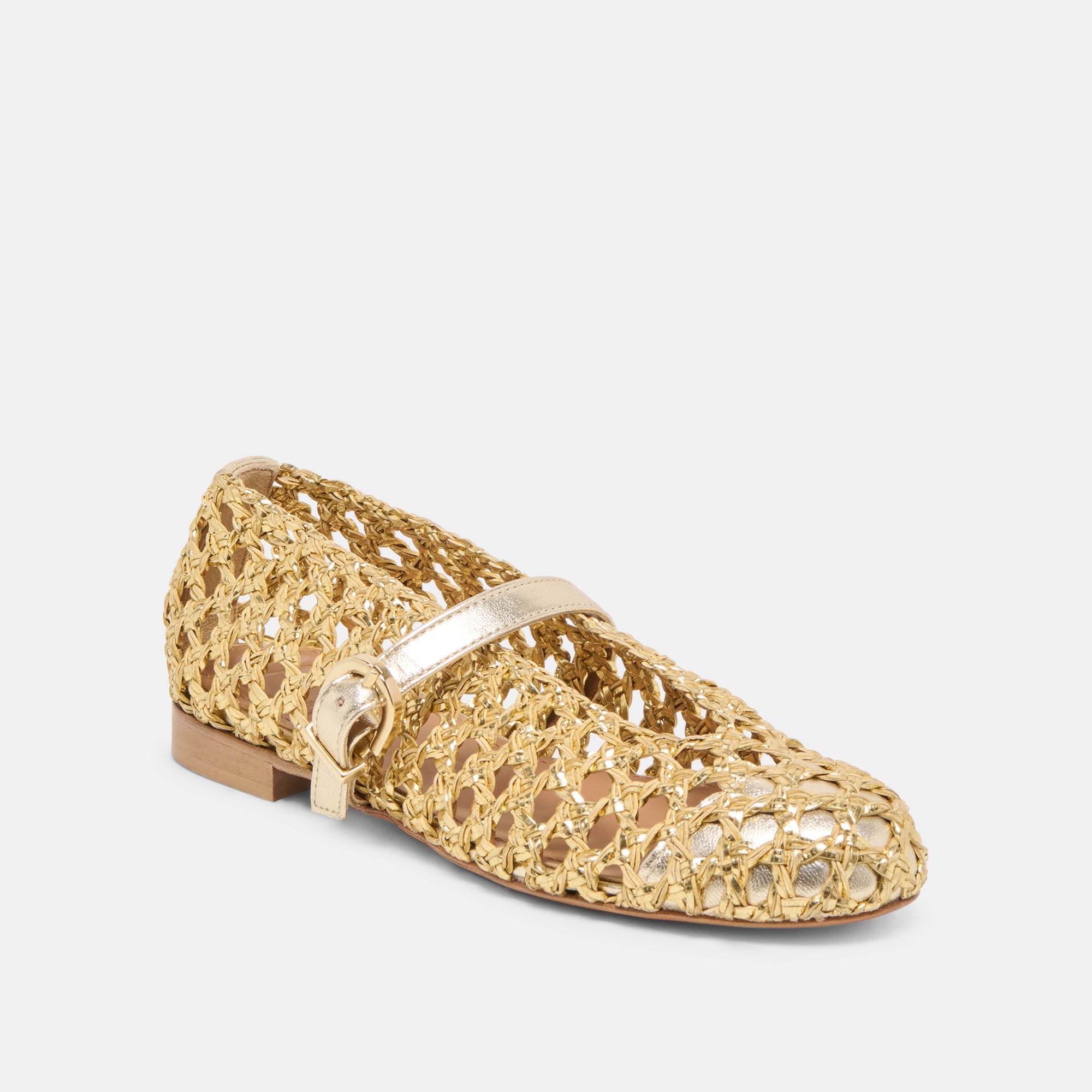 DOVER BALLET FLATS GOLD WOVEN STELLA - view 2