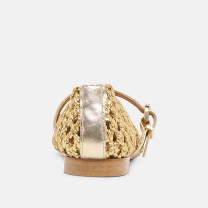 DOVER BALLET FLATS GOLD WOVEN STELLA