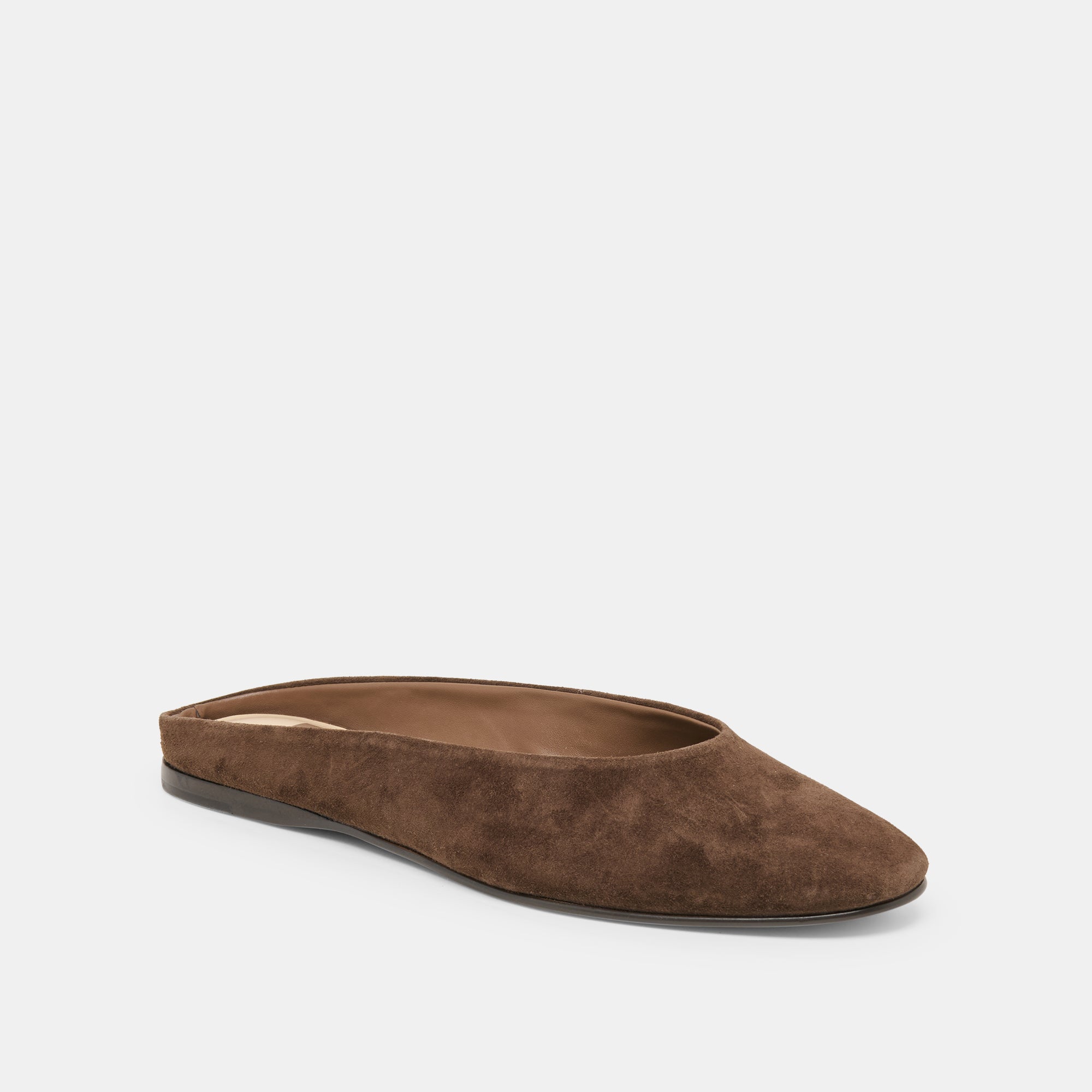 EILA FLATS DK BROWN SUEDE