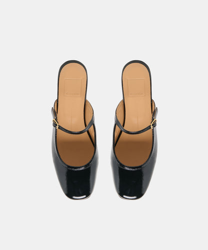 ELIO FLATS BLACK LEATHER