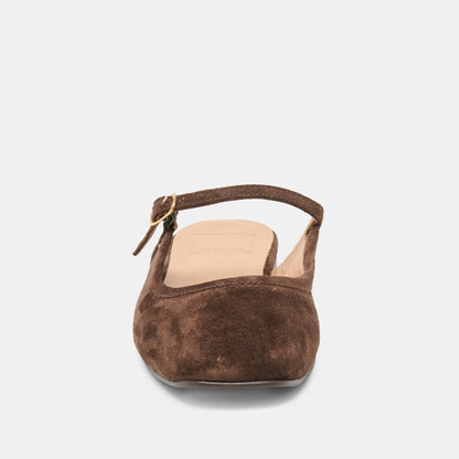 ELIO FLATS DK BROWN SUEDE