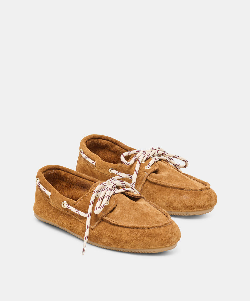 FLORAH LOAFERS TAN SUEDE