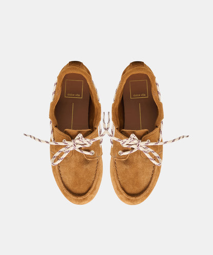 FLORAH LOAFERS TAN SUEDE