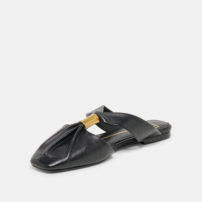 FRANEY FLATS BLACK LEATHER