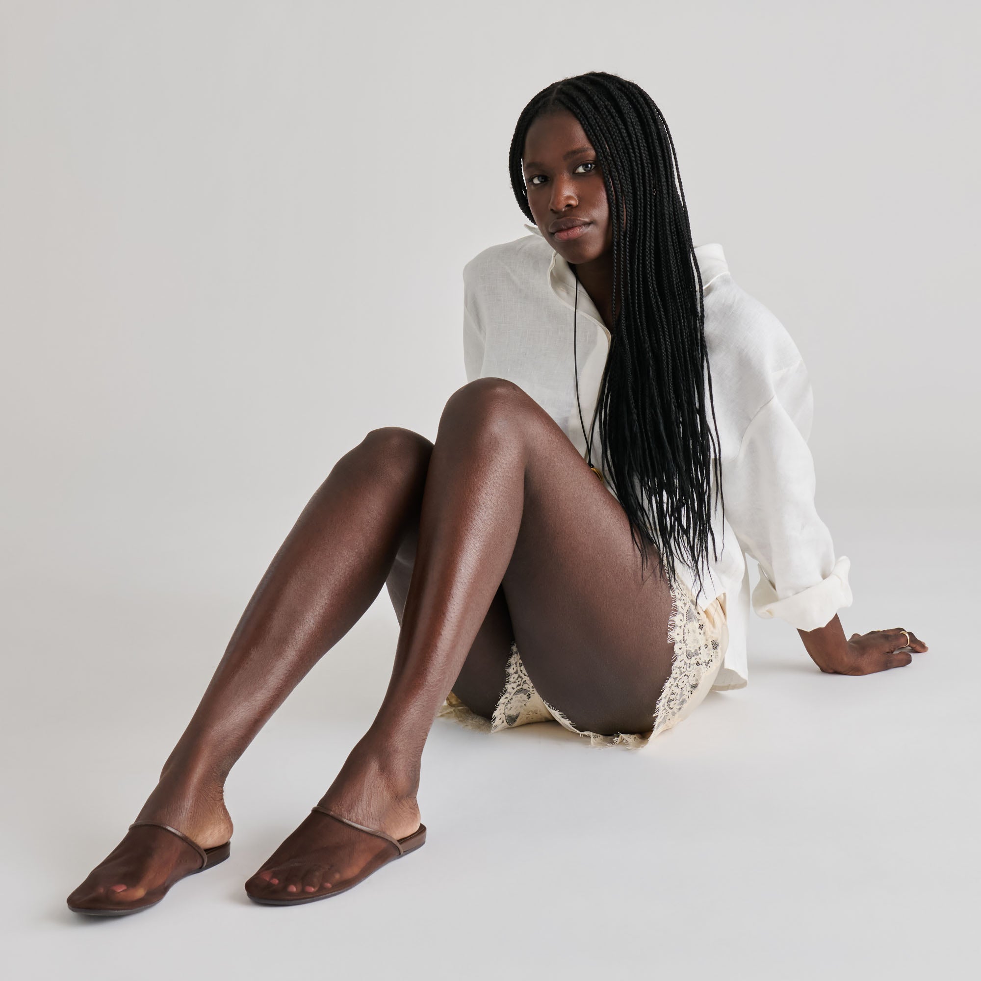 GENI FLATS CHOCOLATE MESH