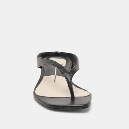 GIZEL SANDALS BLACK LEATHER