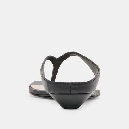 GIZEL SANDALS BLACK LEATHER