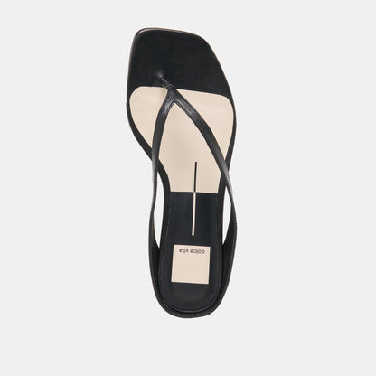 GIZEL SANDALS BLACK LEATHER