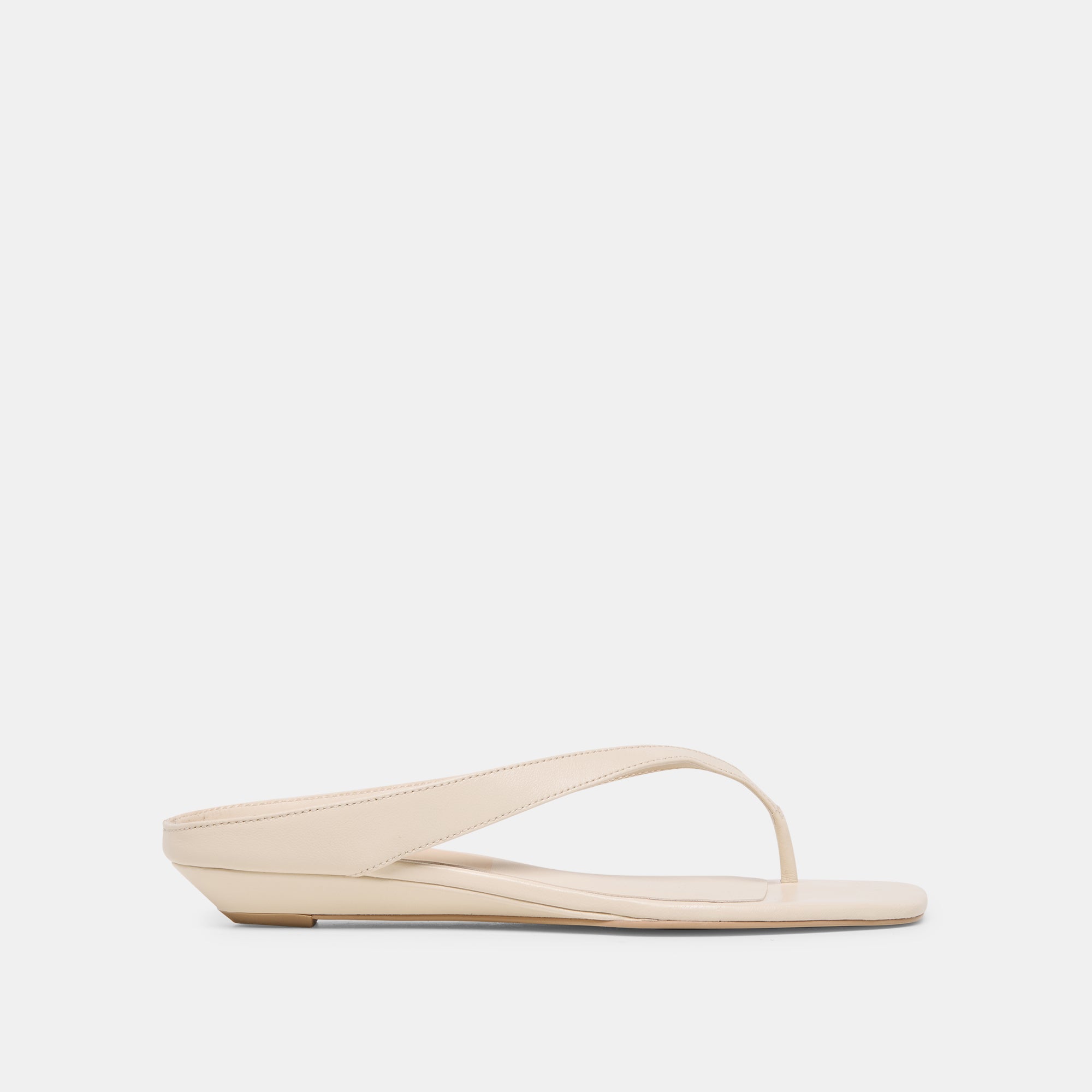 GIZEL Bone Leather Thong Square-Toe Sandals | Dolce Vita