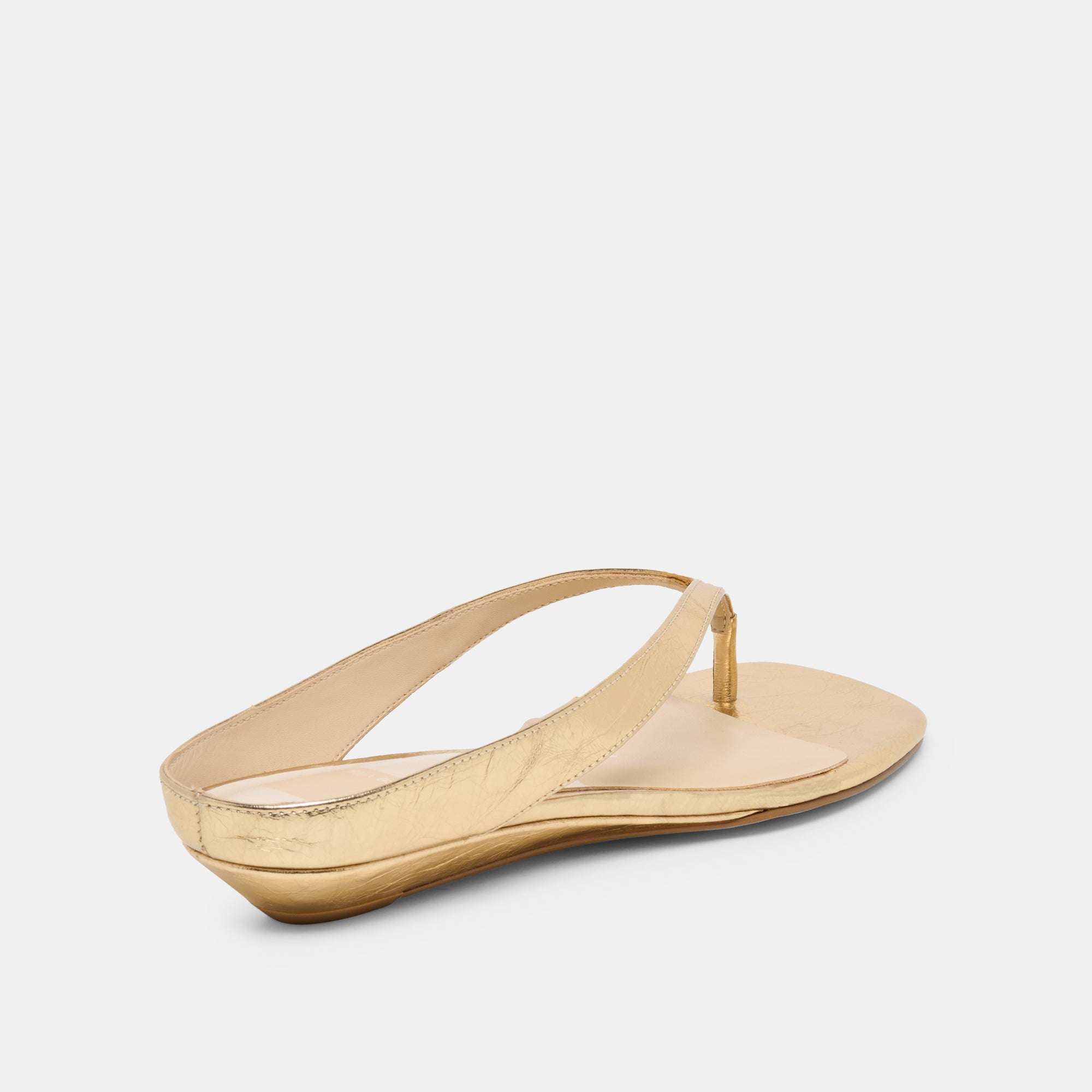 GIZEL SANDALS GOLD CRINKLE PATENT