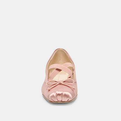 GWINN BALLET FLATS BLUSH SATIN
