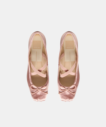 GWINN BALLET FLATS BLUSH SATIN