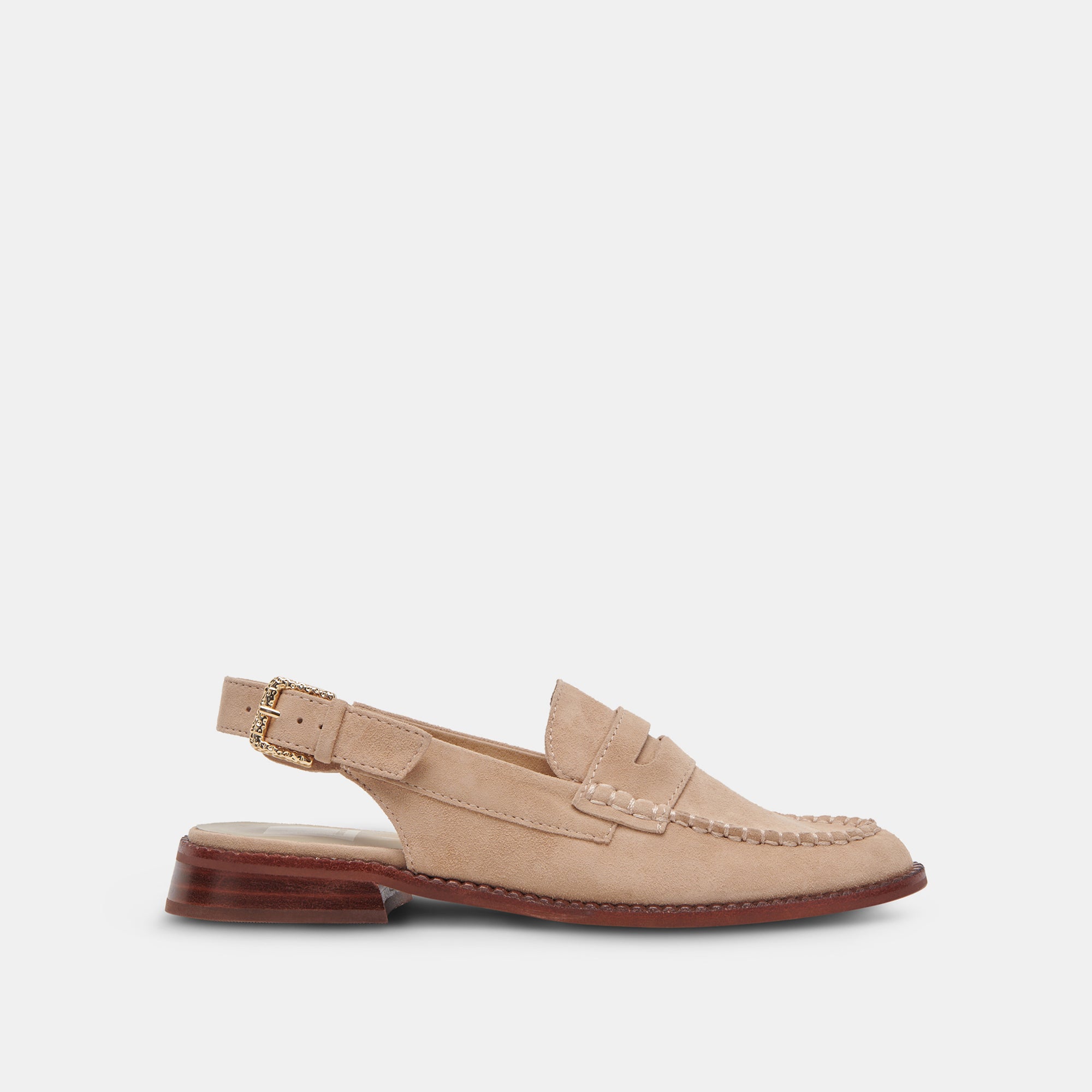 String Moccasin Loafer Shoes - Camel Suede - KAI by Civardi