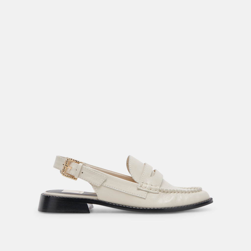HARDI WIDE LOAFERS IVORY CRINKLE PATENT - image 1