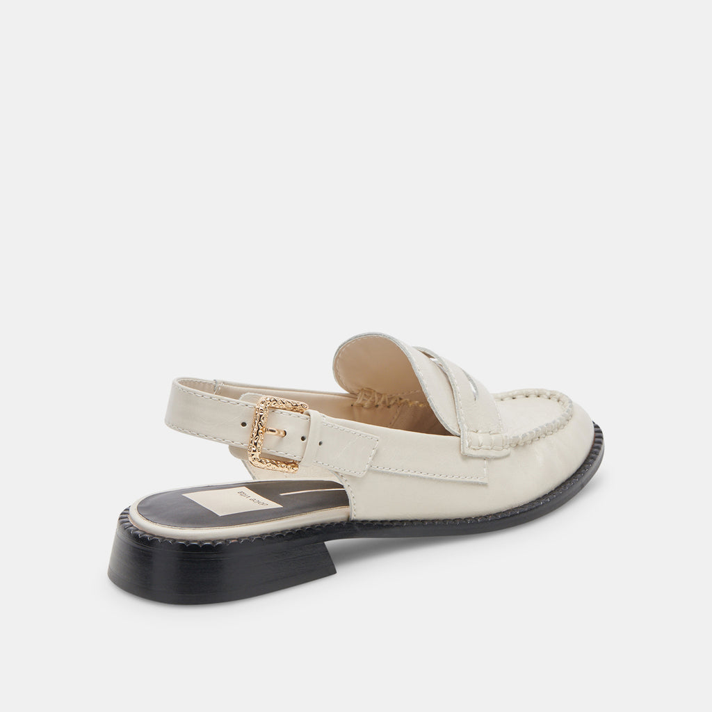 HARDI WIDE LOAFERS IVORY CRINKLE PATENT - image 3