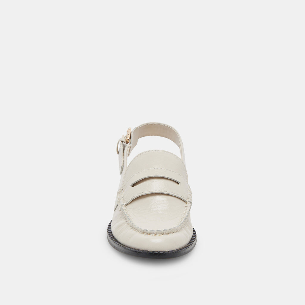 HARDI WIDE LOAFERS IVORY CRINKLE PATENT - image 6