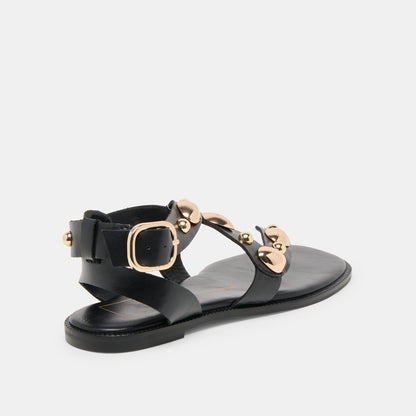 JAYDE SANDALS BLACK LEATHER