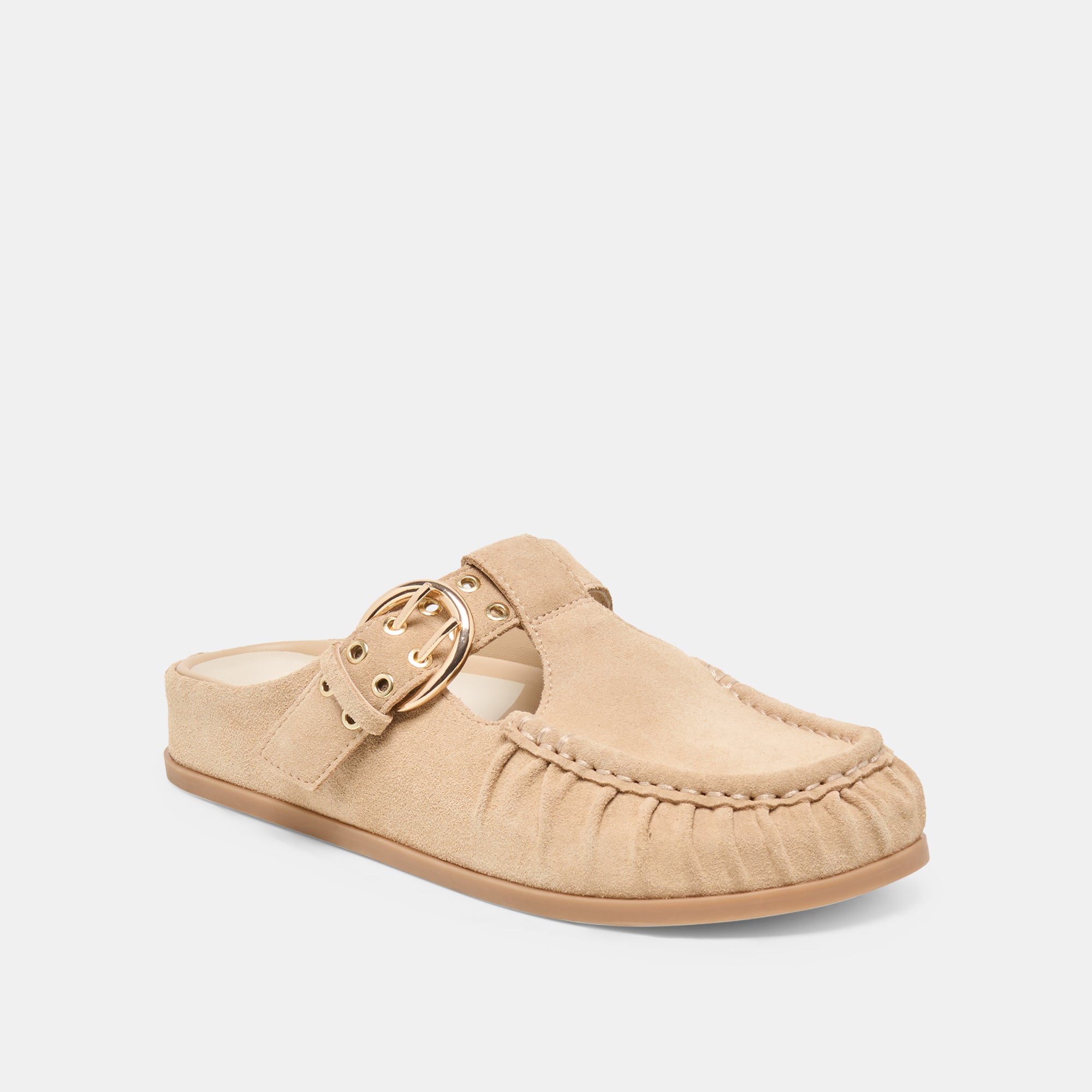 JEANNE FLATS CAMEL SUEDE - view 2