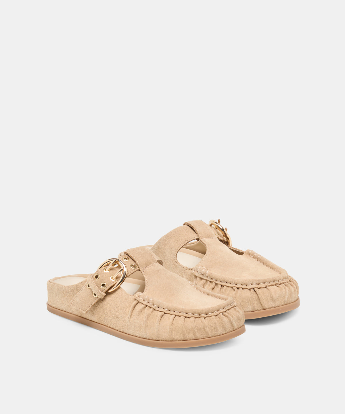JEANNE FLATS CAMEL SUEDE - view 2