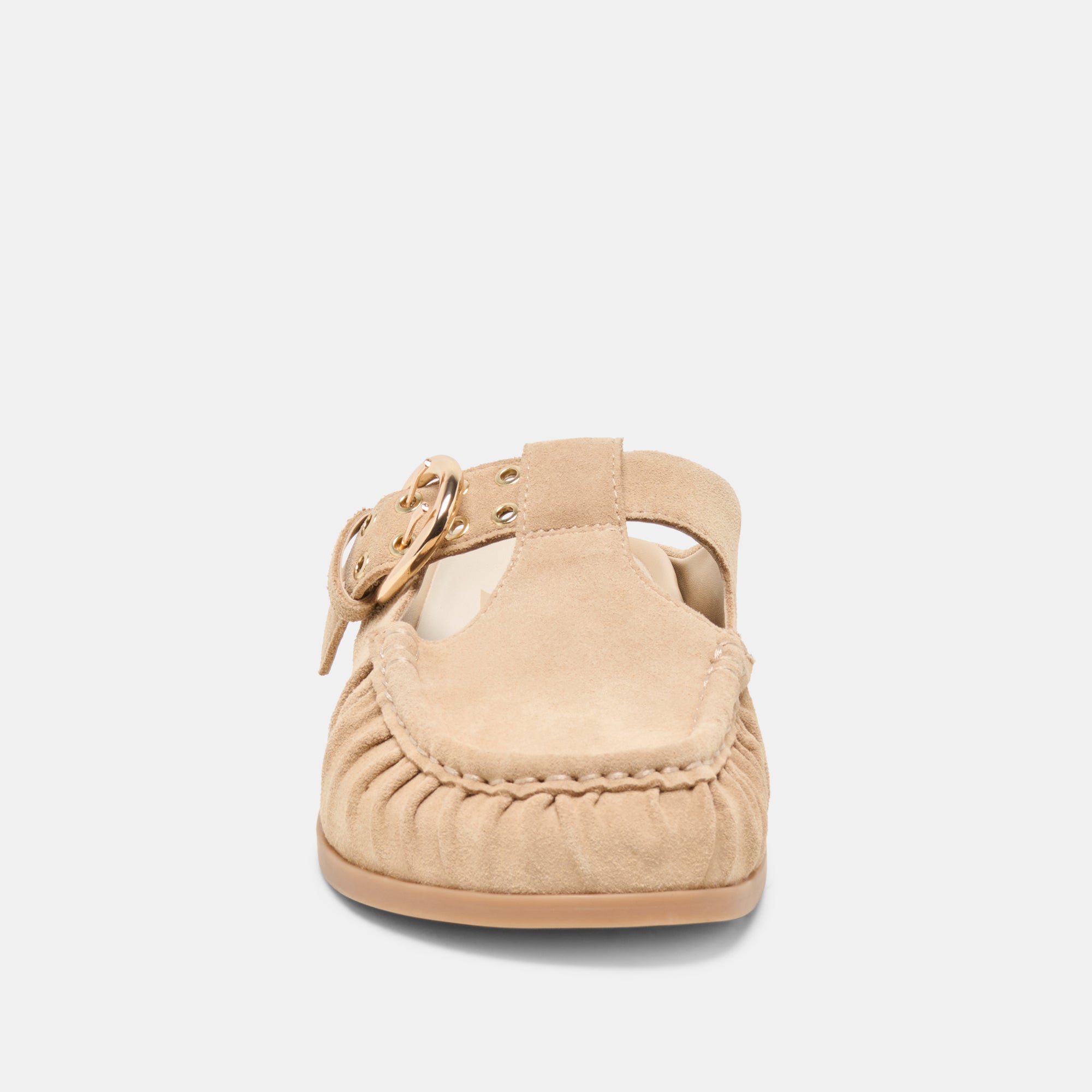 JEANNE FLATS CAMEL SUEDE - view 6